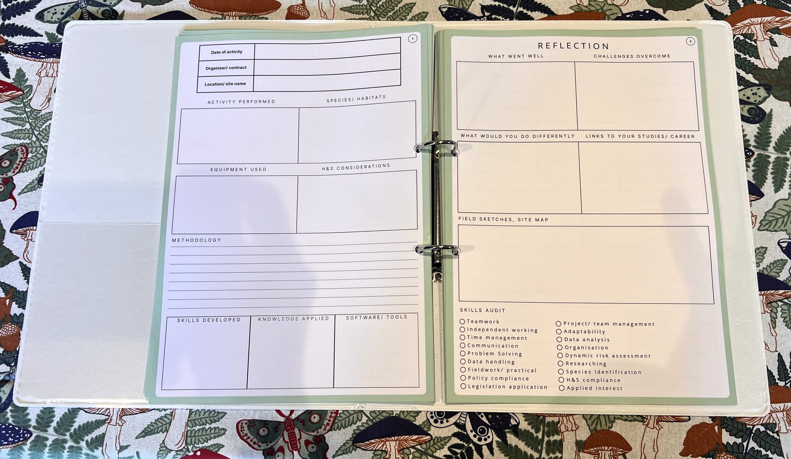 Printed & shipped in a folder - Ecological Portfolio of Evidence - Image 4