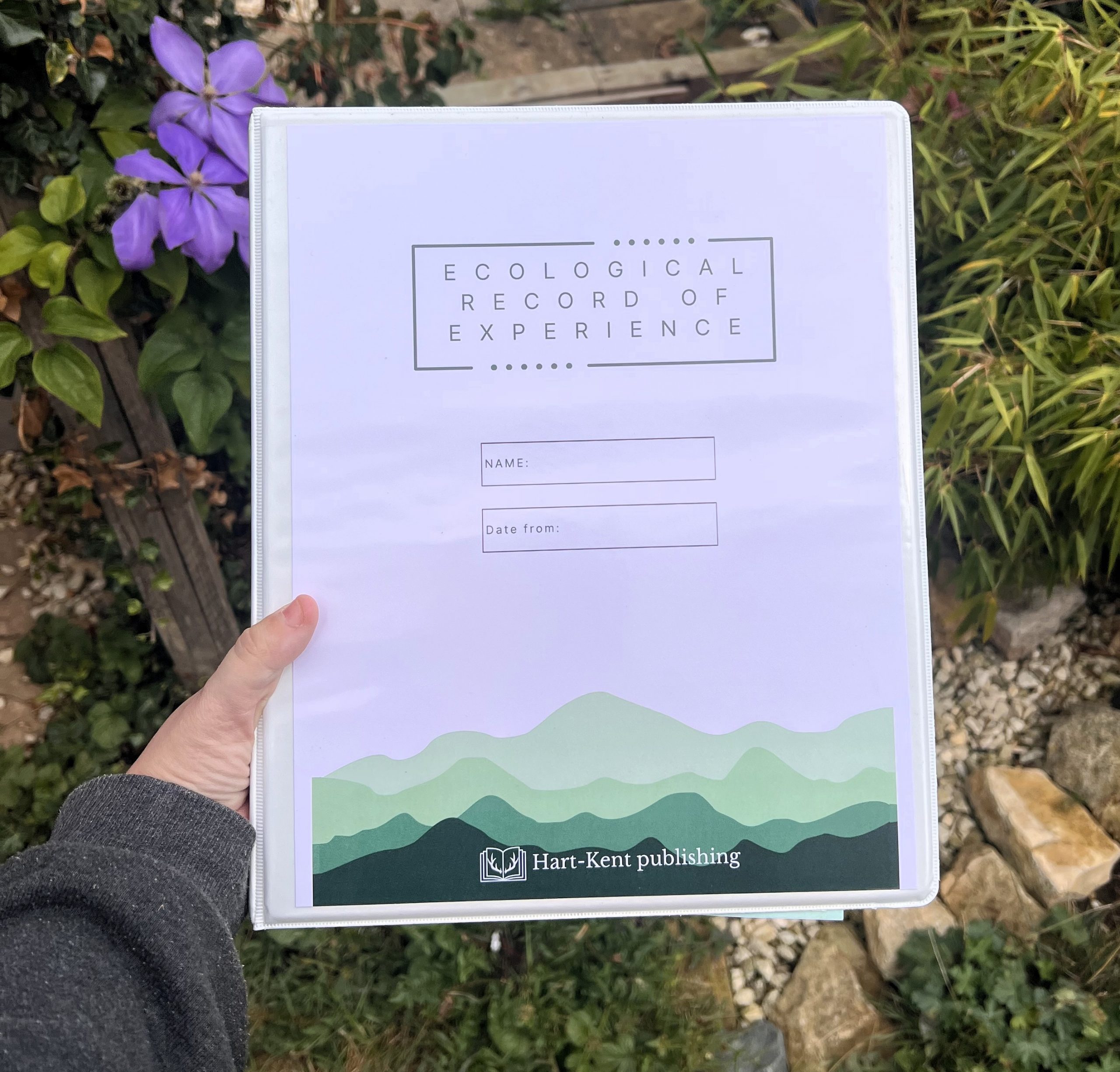 Printed & shipped in a folder - Ecological Portfolio of Evidence