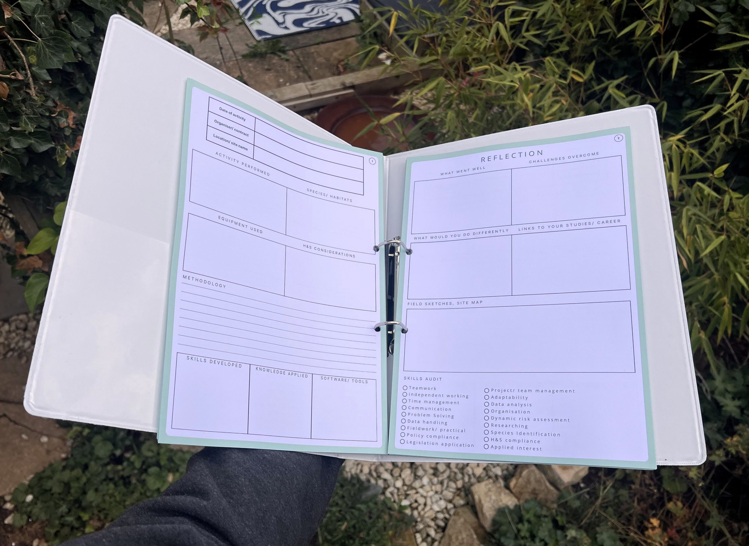 Printed & shipped in a folder - Ecological Portfolio of Evidence - Image 7